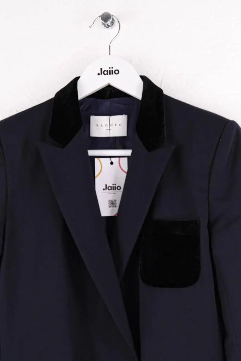 Blazer Sandro Marine en Synthétique