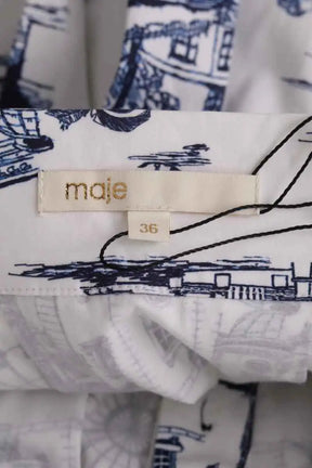 Jupe Maje Blanc en Coton