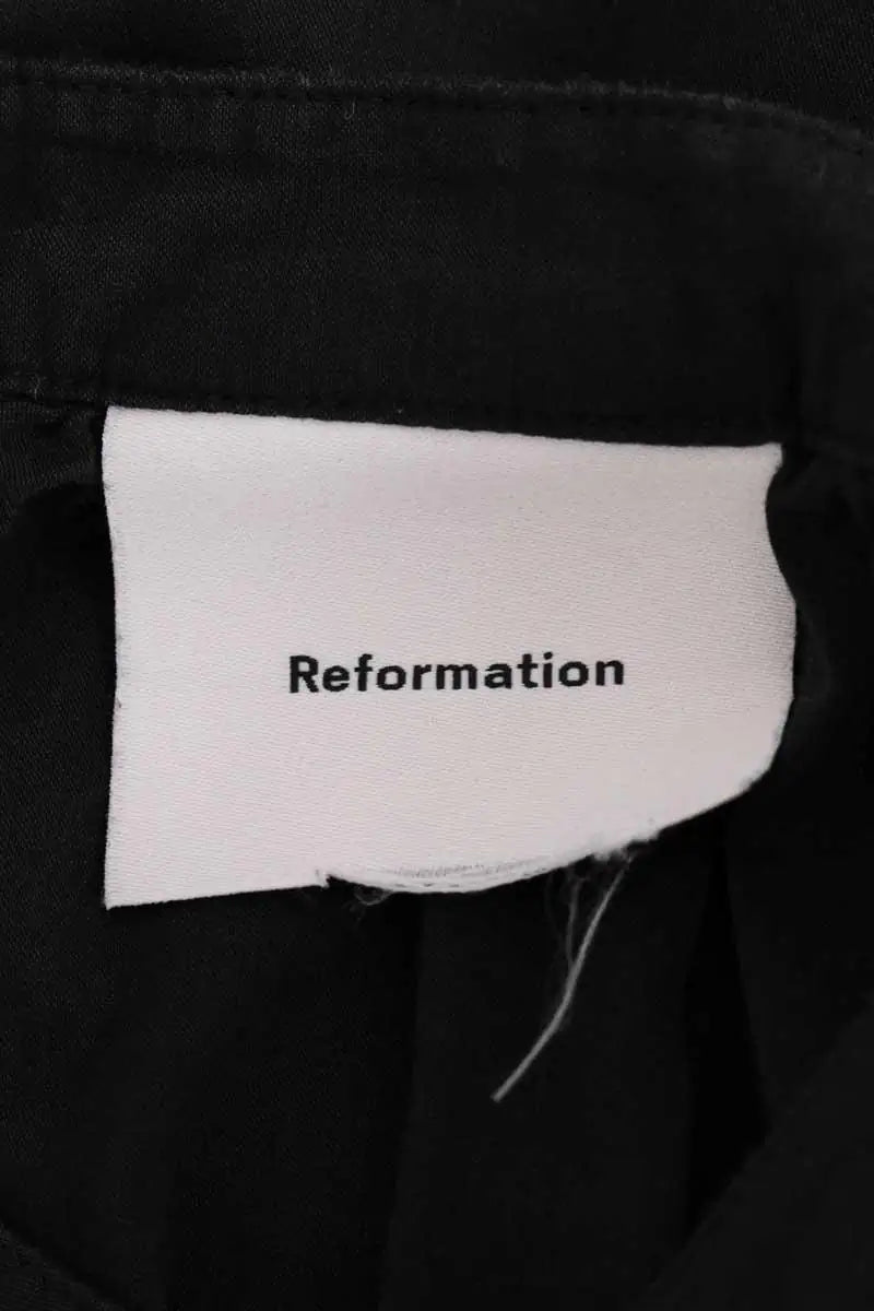 Blouse Reformation Noir en Coton
