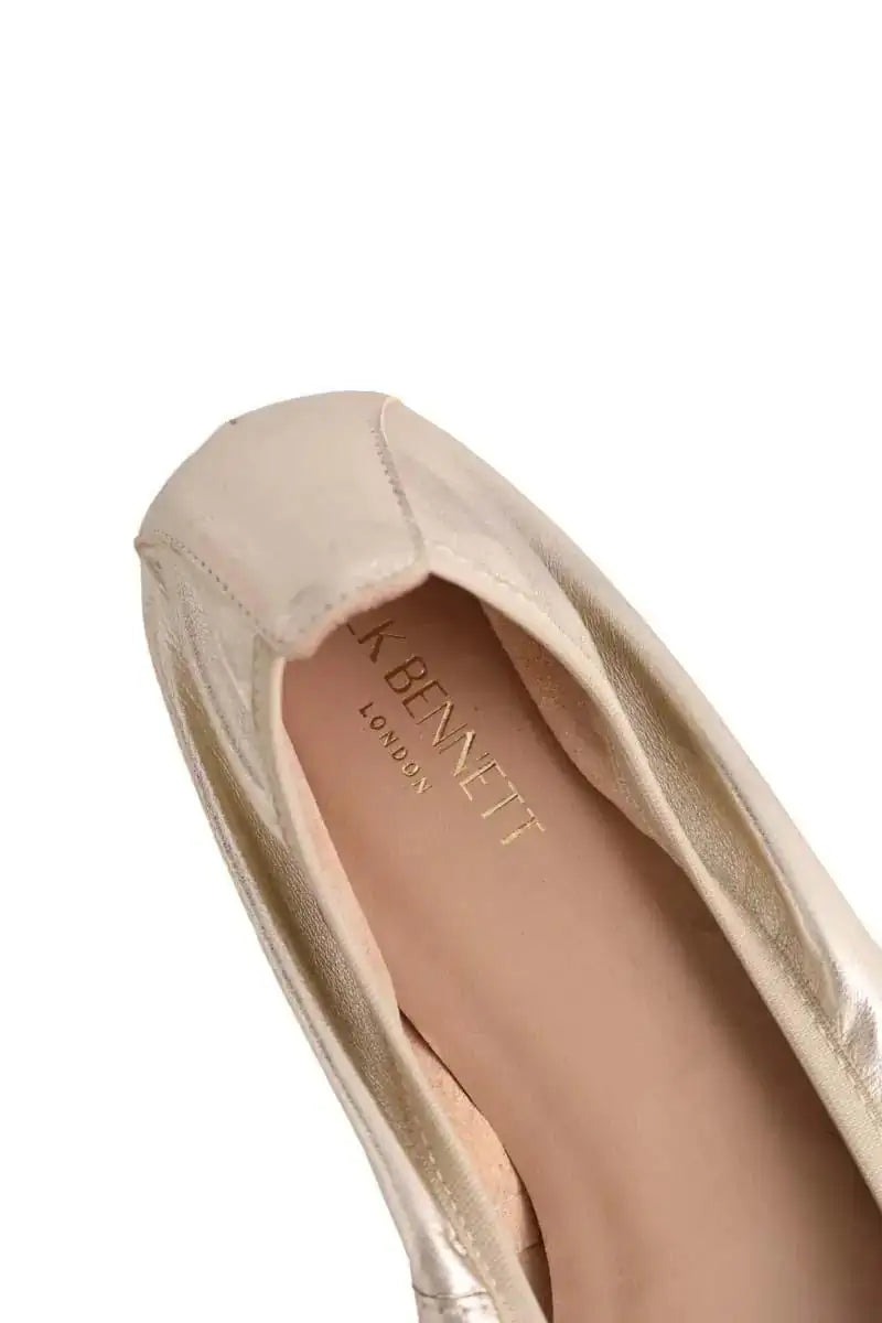 Ballerines LK Bennett Trilly Doré en Cuir