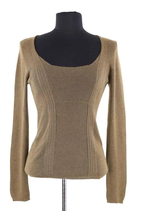 Top Prada Kaki en Cachemire, taille M - Seconde Main
