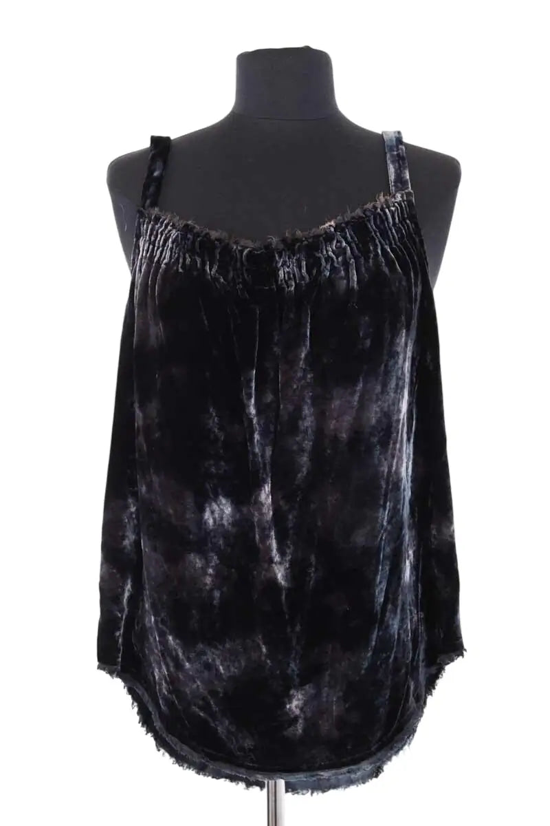 Top sans manche Raquel Allegra Vert en Velours, taille XS - Seconde Main