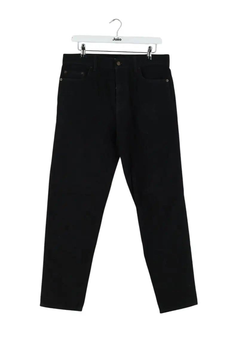 Jean droit Saint Laurent Noir en Coton, taille M - Seconde Main