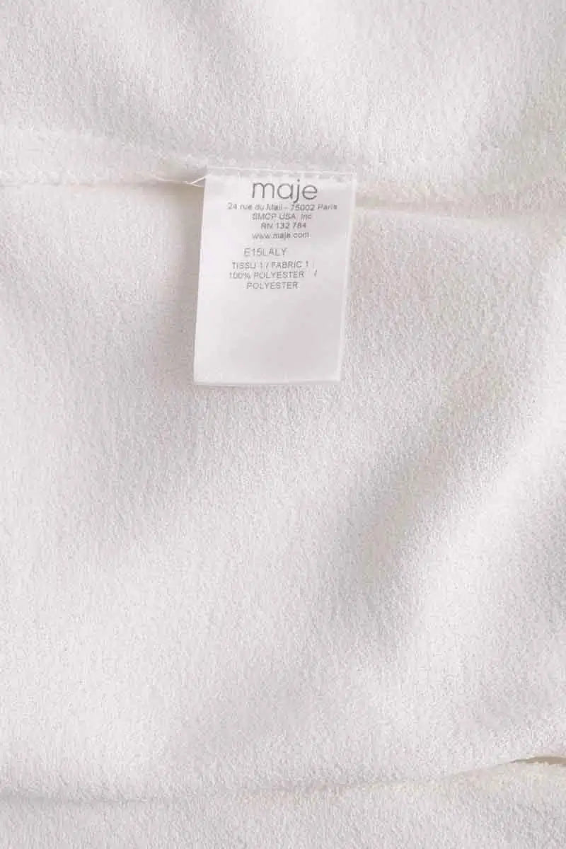 Blouse Maje Blanc en Synthétique