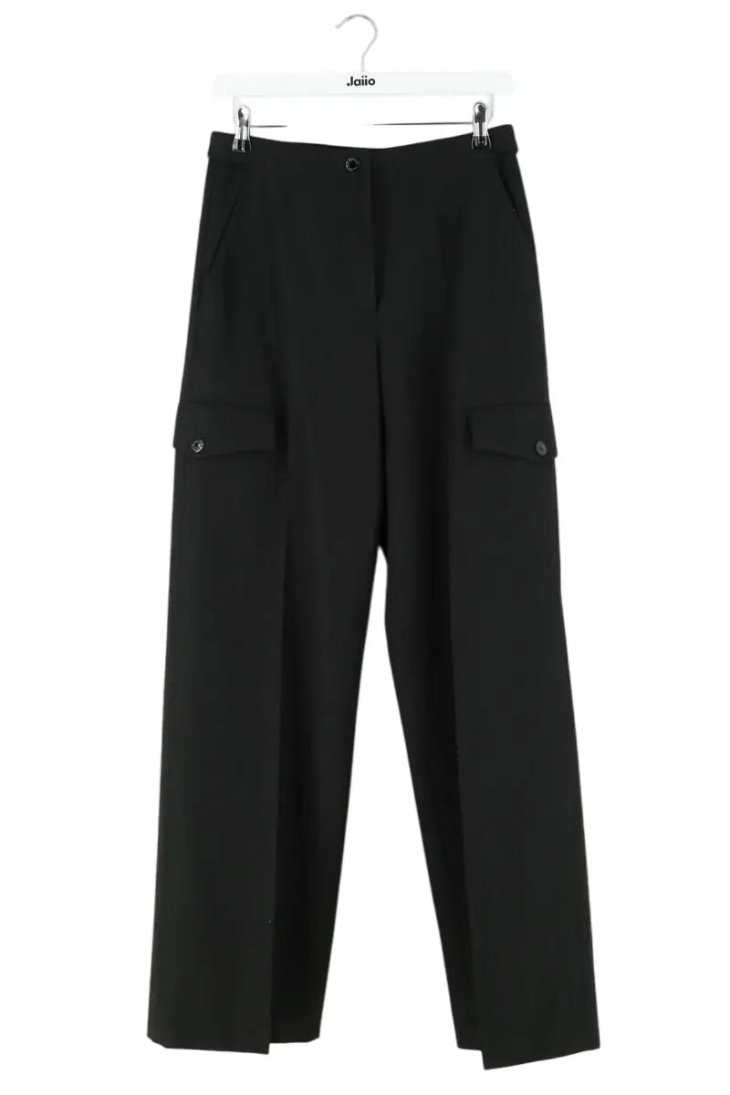 Pantalon large Sandro Noir en Laine, taille S - Seconde Main