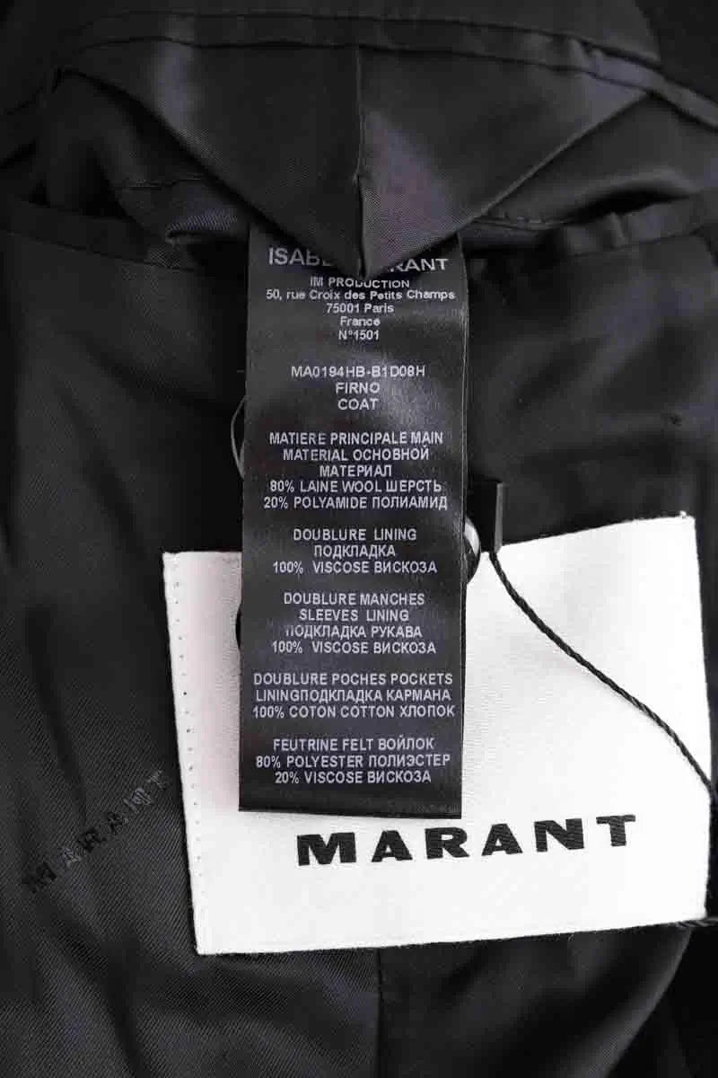 Manteau Isabel Marant Noir en Laine
