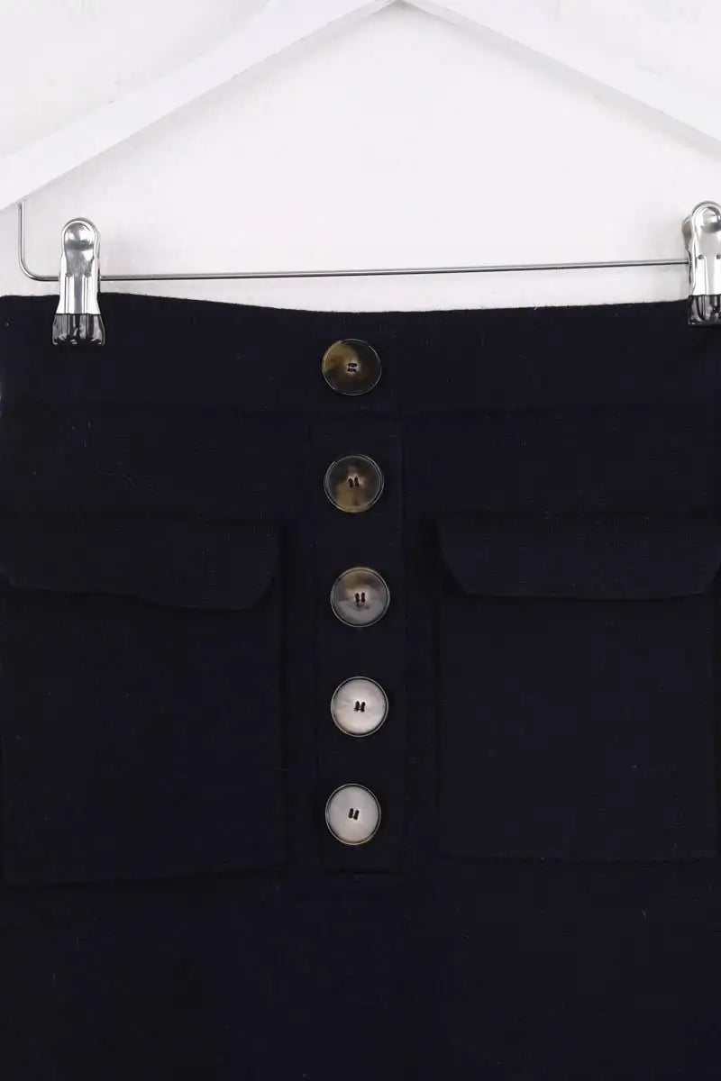 Mini jupe Sézane Bleu en Laine