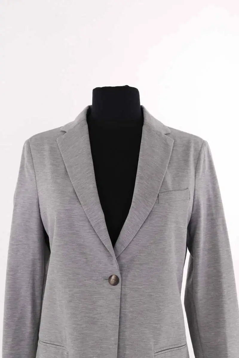Blazer Fabiana Filippi Gris en Coton