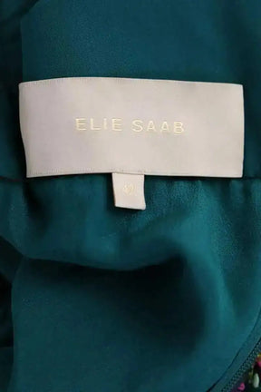 Robe Elie Saab Vert en Soie