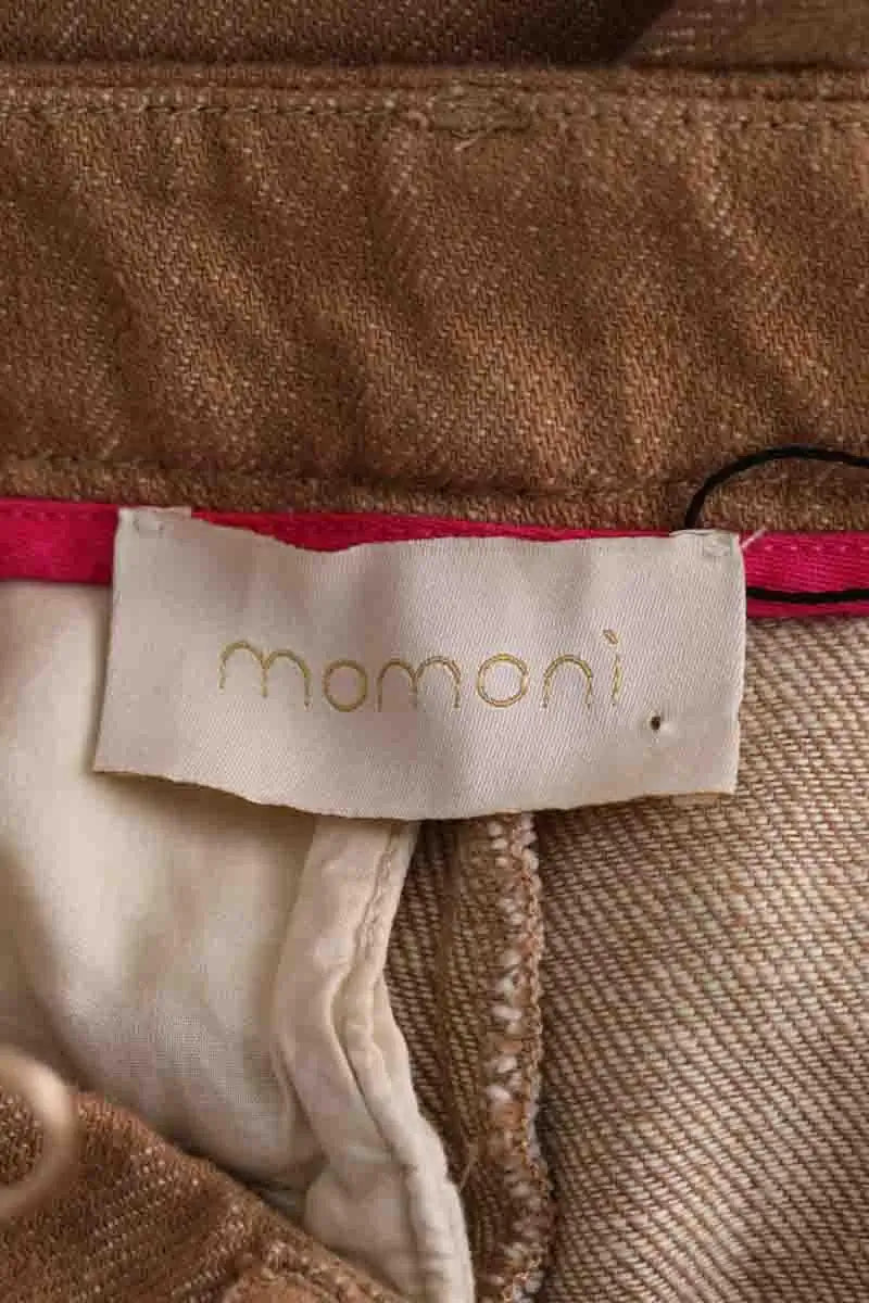 Pantalon large Momoni Camel en Coton