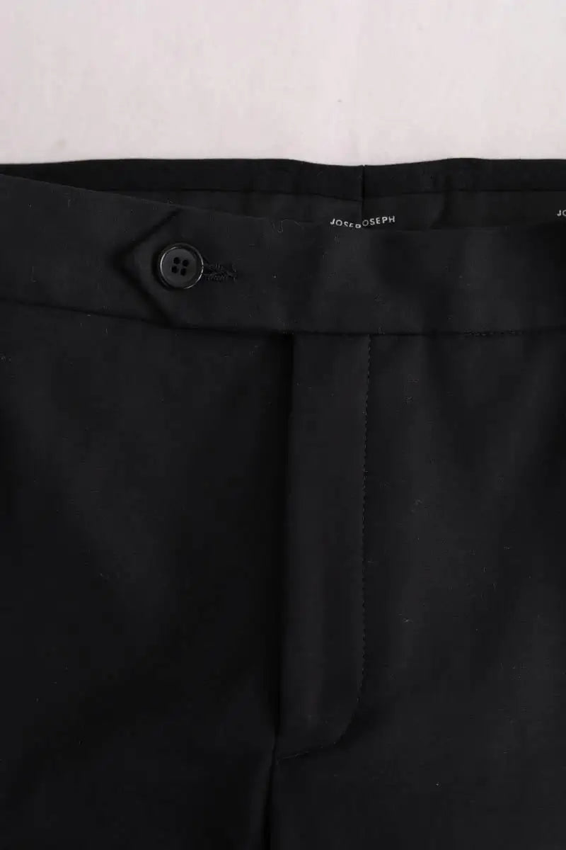 Pantalon droit Joseph Noir en Coton