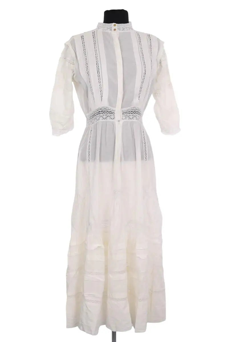 Robe Sessun Blanc en Coton, taille S - Seconde Main