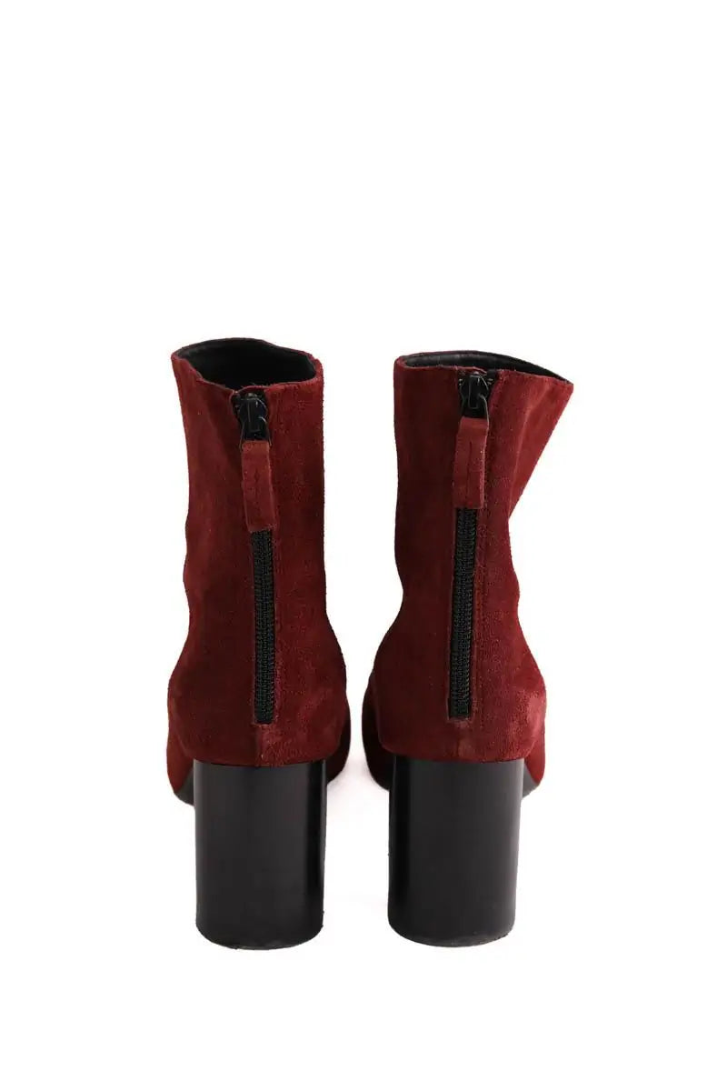 Talons Sandro Bordeaux en Velours
