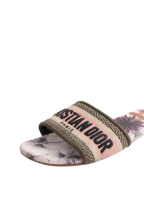 Mules Dior Dway brodé Multicolore en Cuir