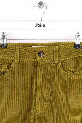 Pantalon droit Sézane Kaki en Coton