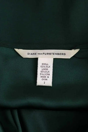 Top sans manche Diane Von Furstenberg Vert en Soie