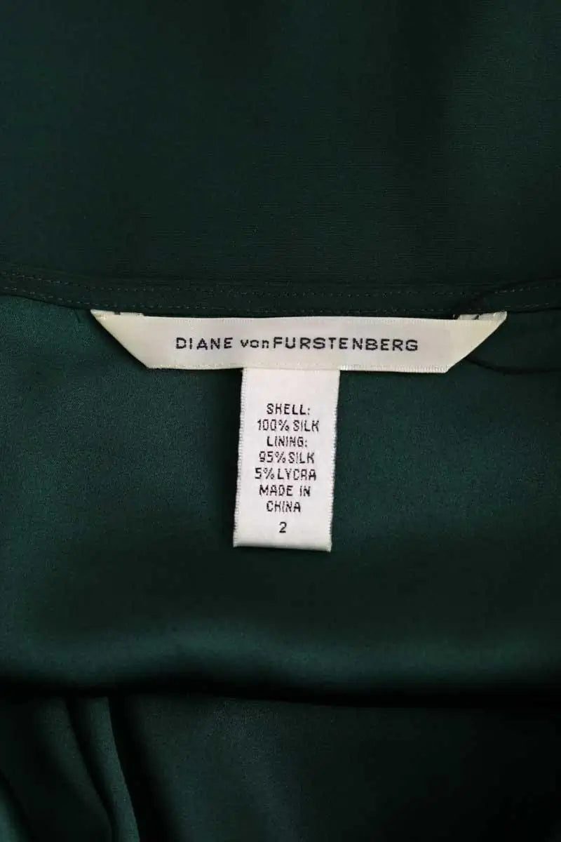 Top sans manche Diane Von Furstenberg Vert en Soie