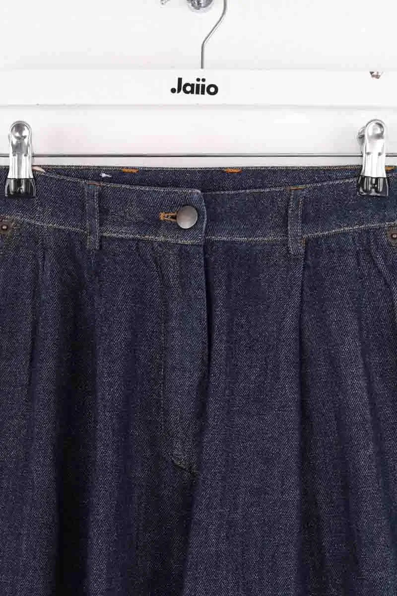 Jean large taille haute Momoni Bleu en Coton