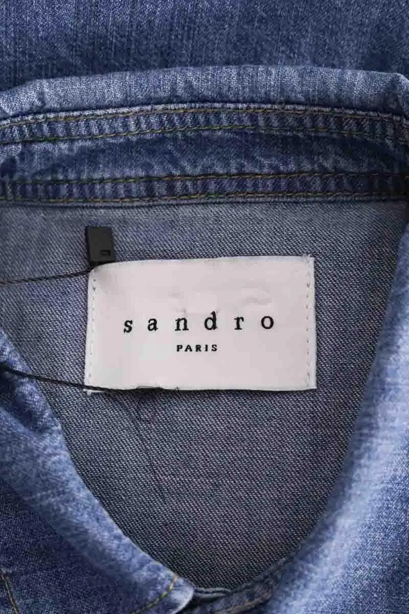 Chemise en jean  Sandro Bleu en Coton