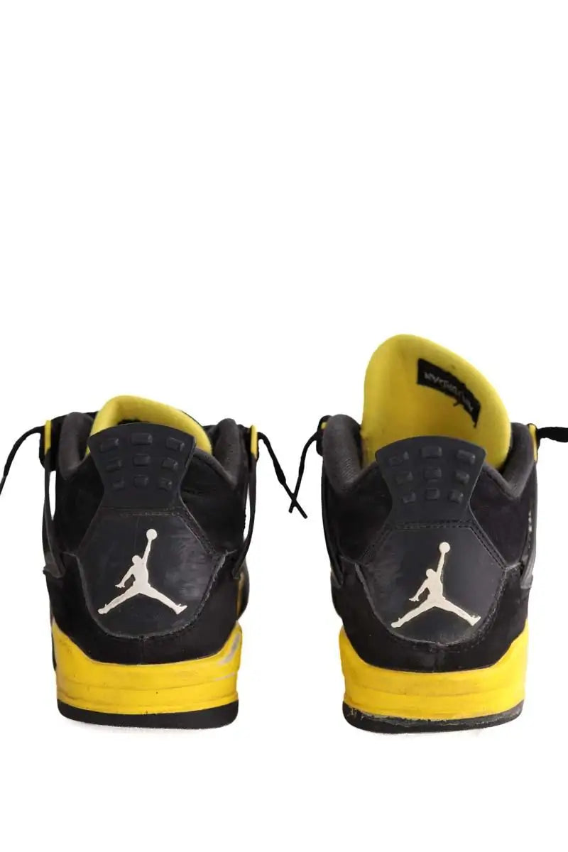 Baskets Nike Air Jordan 4 retro Noir en Cuir