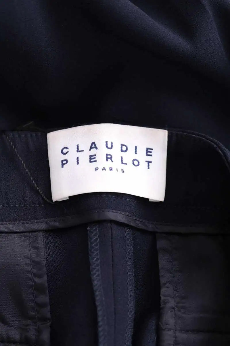 Pantalon droit Claudie Pierlot Bleu en Synthétique