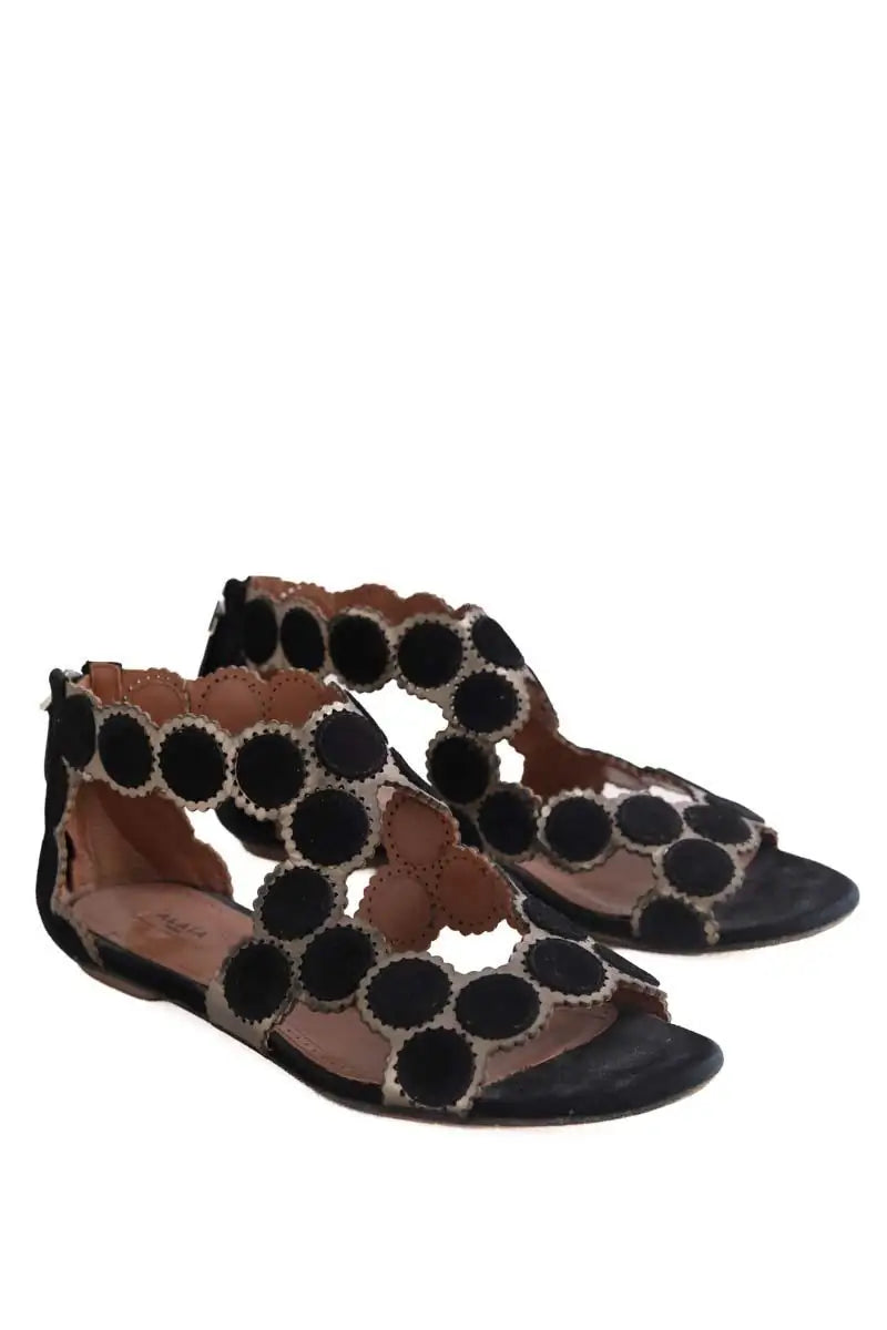 Ballerines Alaïa Noir en Daim