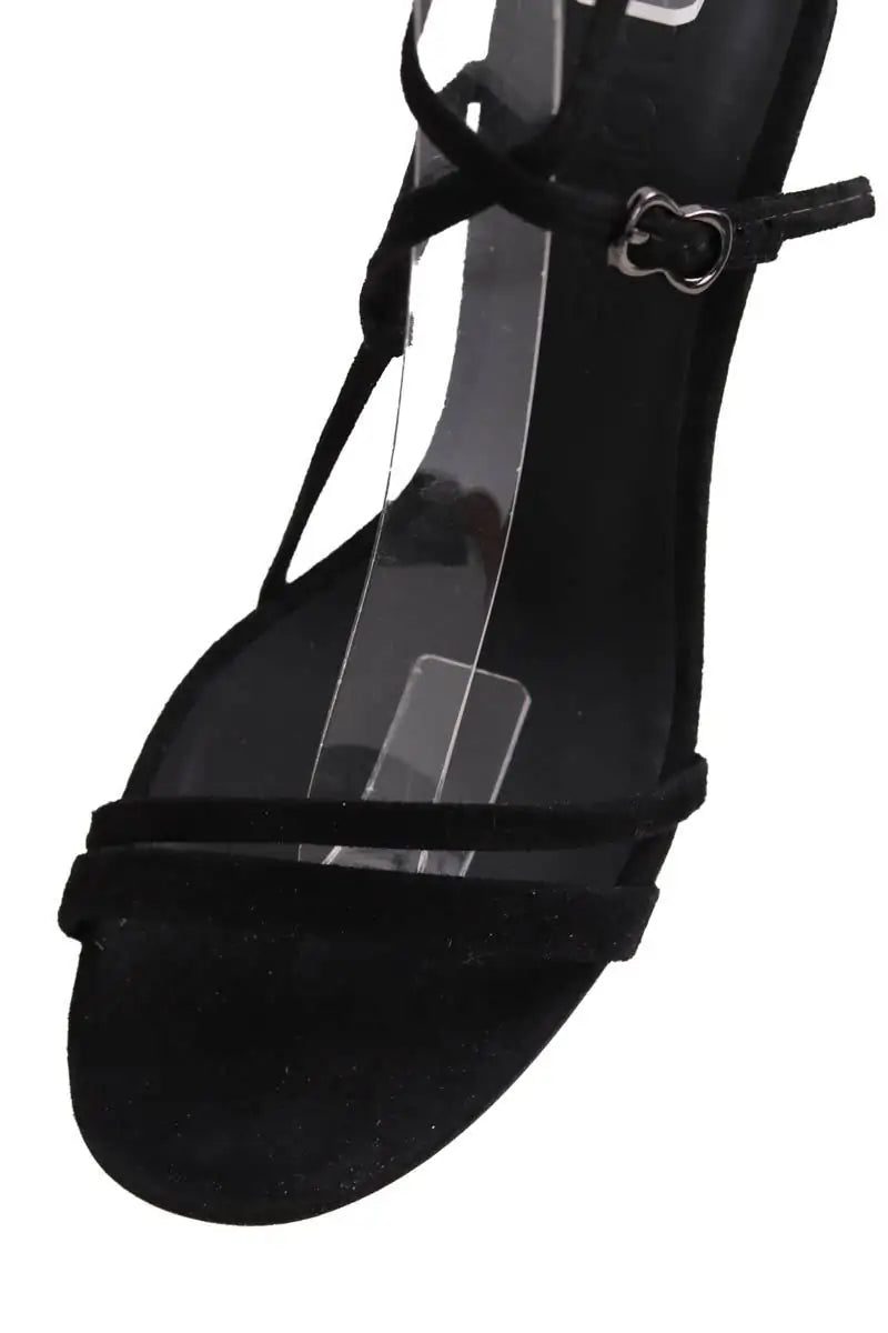 Talons Free Lance Noir en Daim
