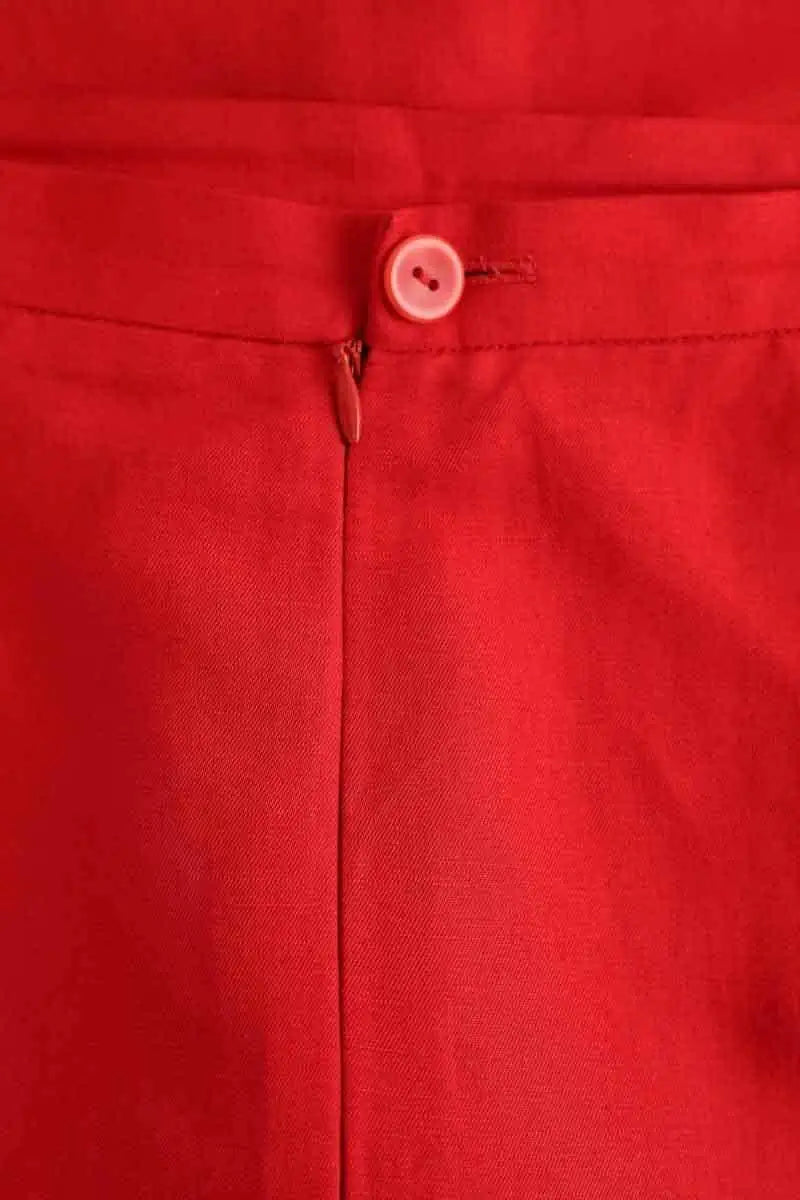 Jupe Kenzo Rouge en Lin