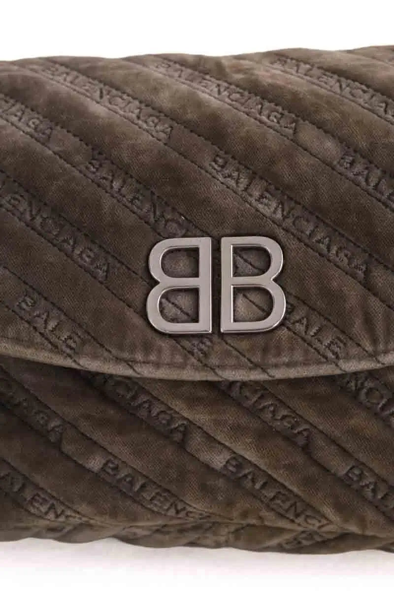 Sac porté épaule Balenciaga Kaki en Daim