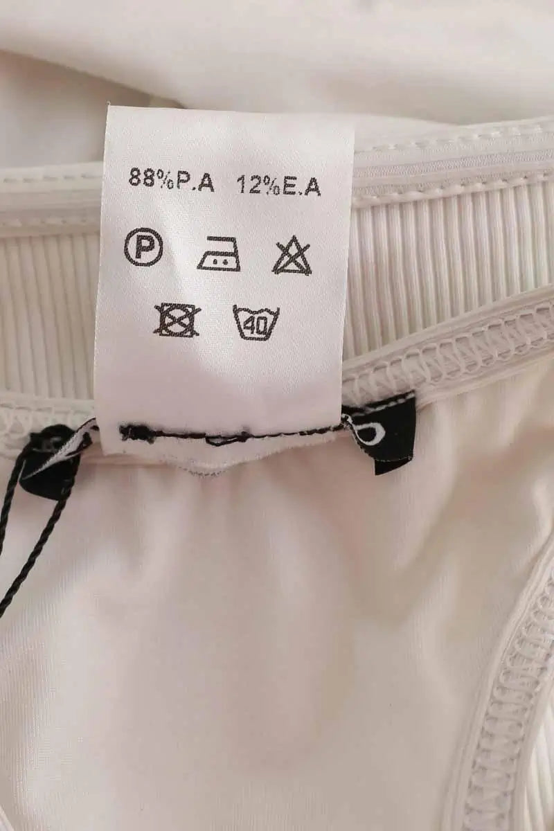 Top sans manche Andreadamo Blanc en Polyamide