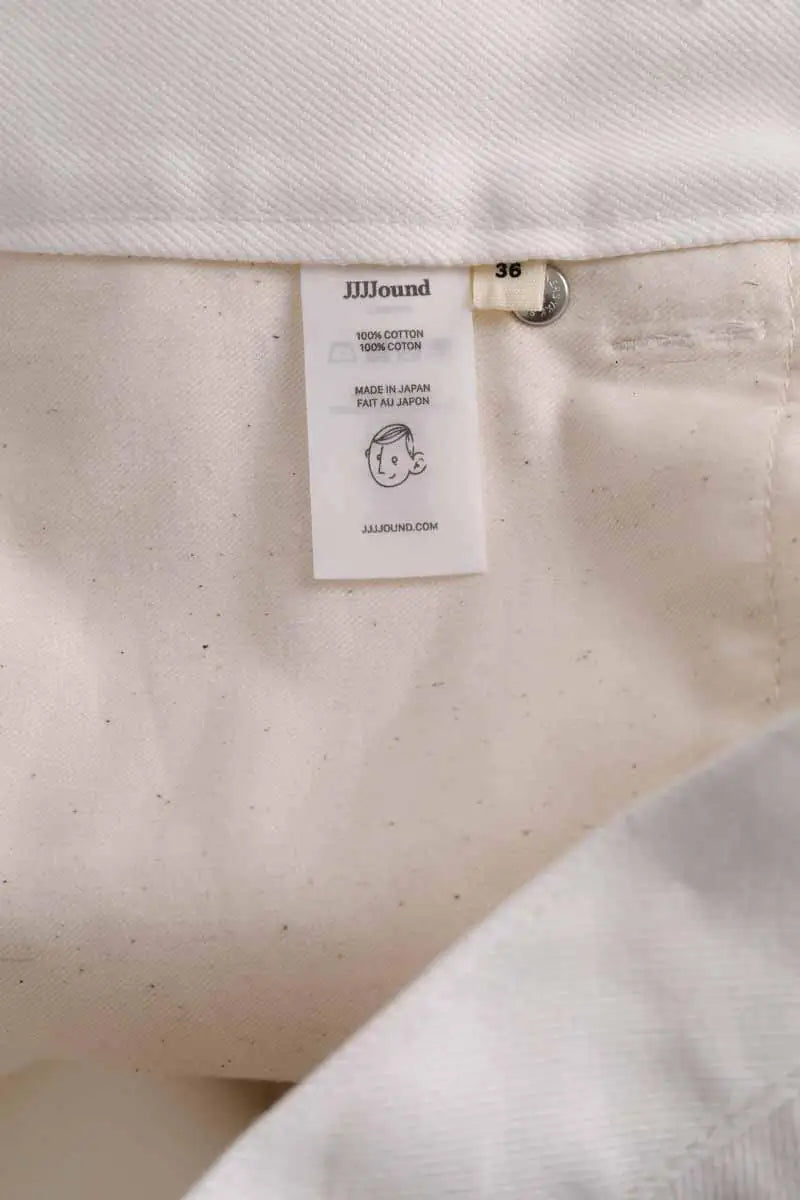 Jean droit JJJJound Blanc en Coton