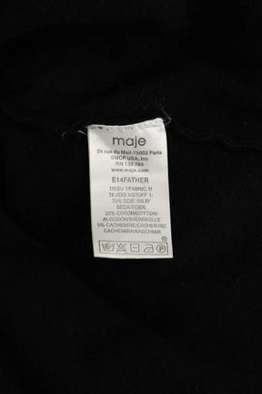 T-shirt Maje Noir en Soie