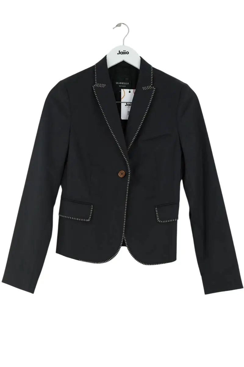 Blazer Marella Noir en Coton, taille S - Seconde Main
