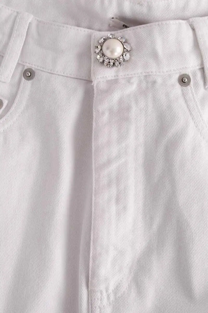Mini jupe Miu Miu Blanc en Coton