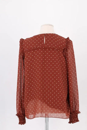 Blouse à pois Sézane Marron en Viscose