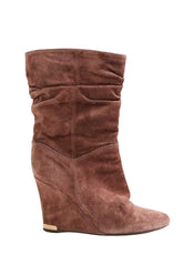 Boots Louis Vuitton Marron en Daim, taille 38 - Seconde Main