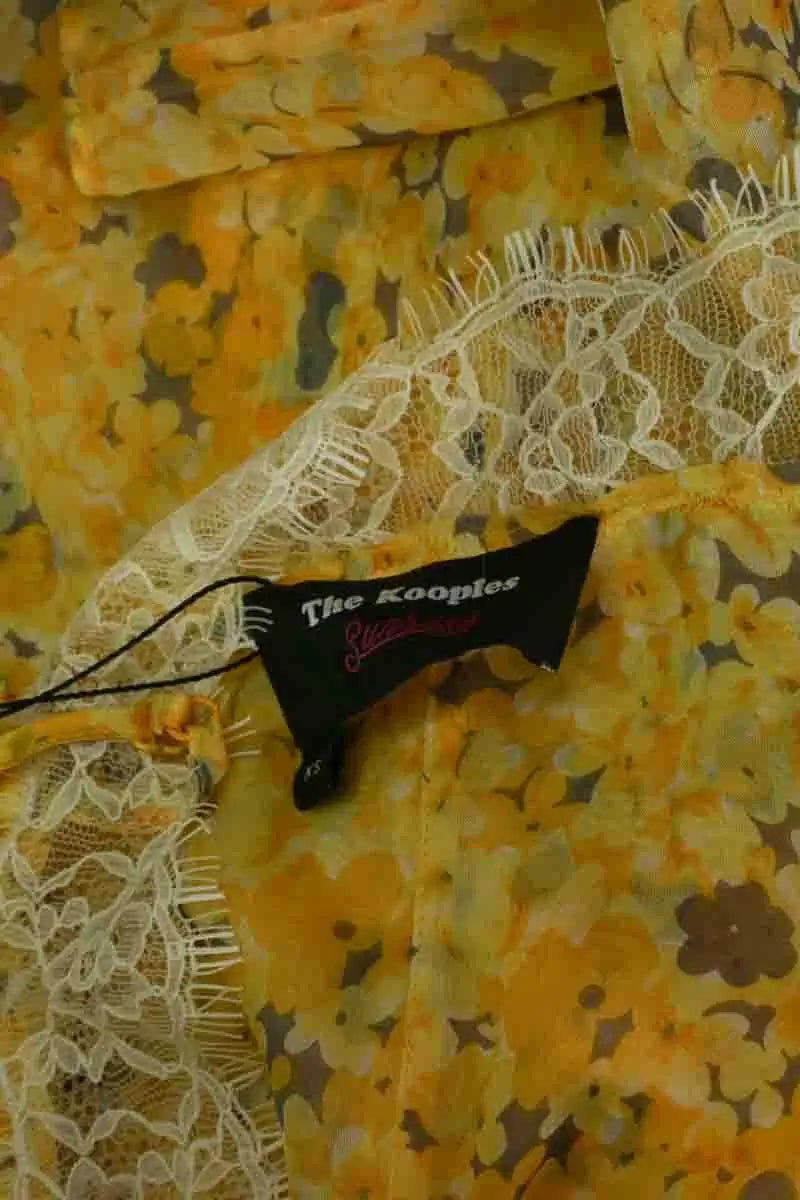Top sans manche The Kooples Jaune en Soie