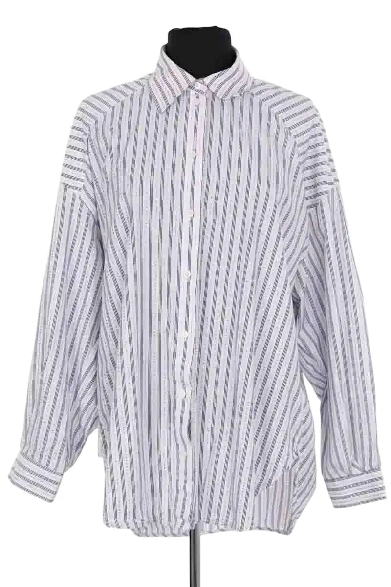 Chemise Sandro Blanc en Coton, taille M - Seconde Main