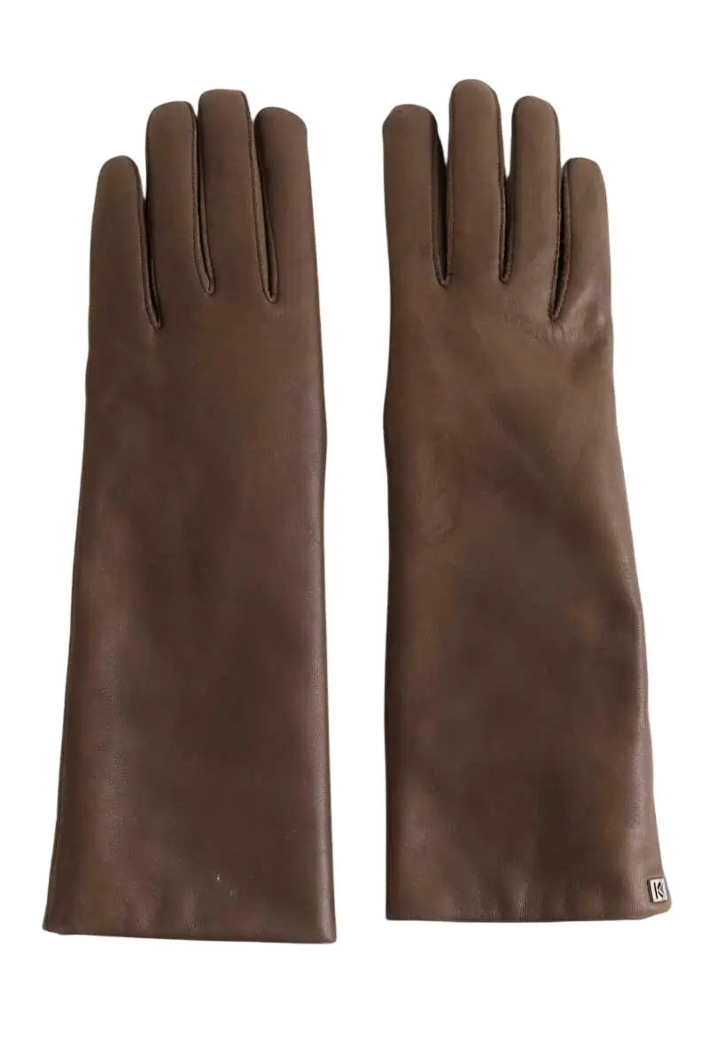 Gants Kenzo Kaki en Cuir, taille S - Seconde Main