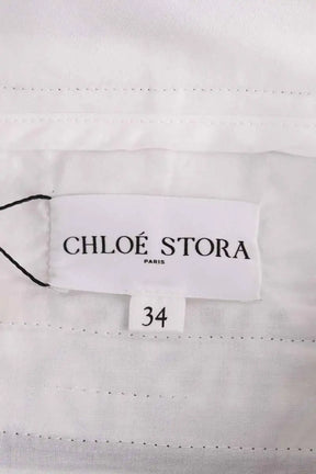 Pantalon droit Chloé Stora Beige en Coton
