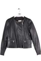 Veste Sandro Noir en Cuir, taille S - Seconde Main