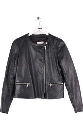 Veste Sandro Noir en Cuir, taille S - Seconde Main
