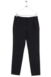 Pantalon droit Emporio Armani Noir en Synthétique, taille L - Seconde Main