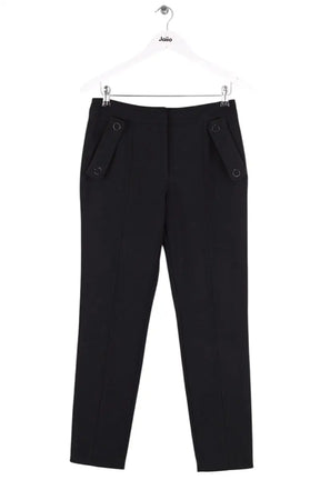 Pantalon droit Emporio Armani Noir en Synthétique, taille L - Seconde Main