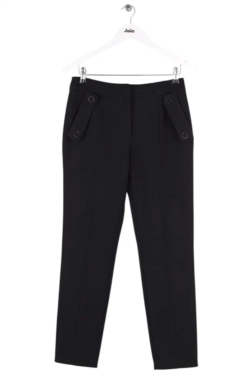 Pantalon droit Emporio Armani Noir en Synthétique, taille L - Seconde Main