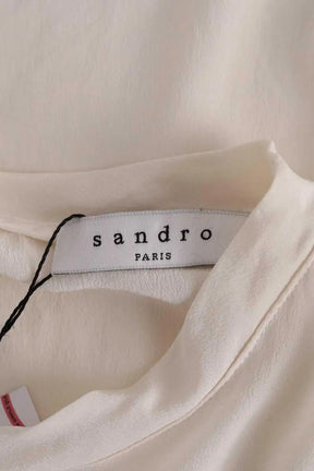 Blouse Sandro Ecru en Synthétique