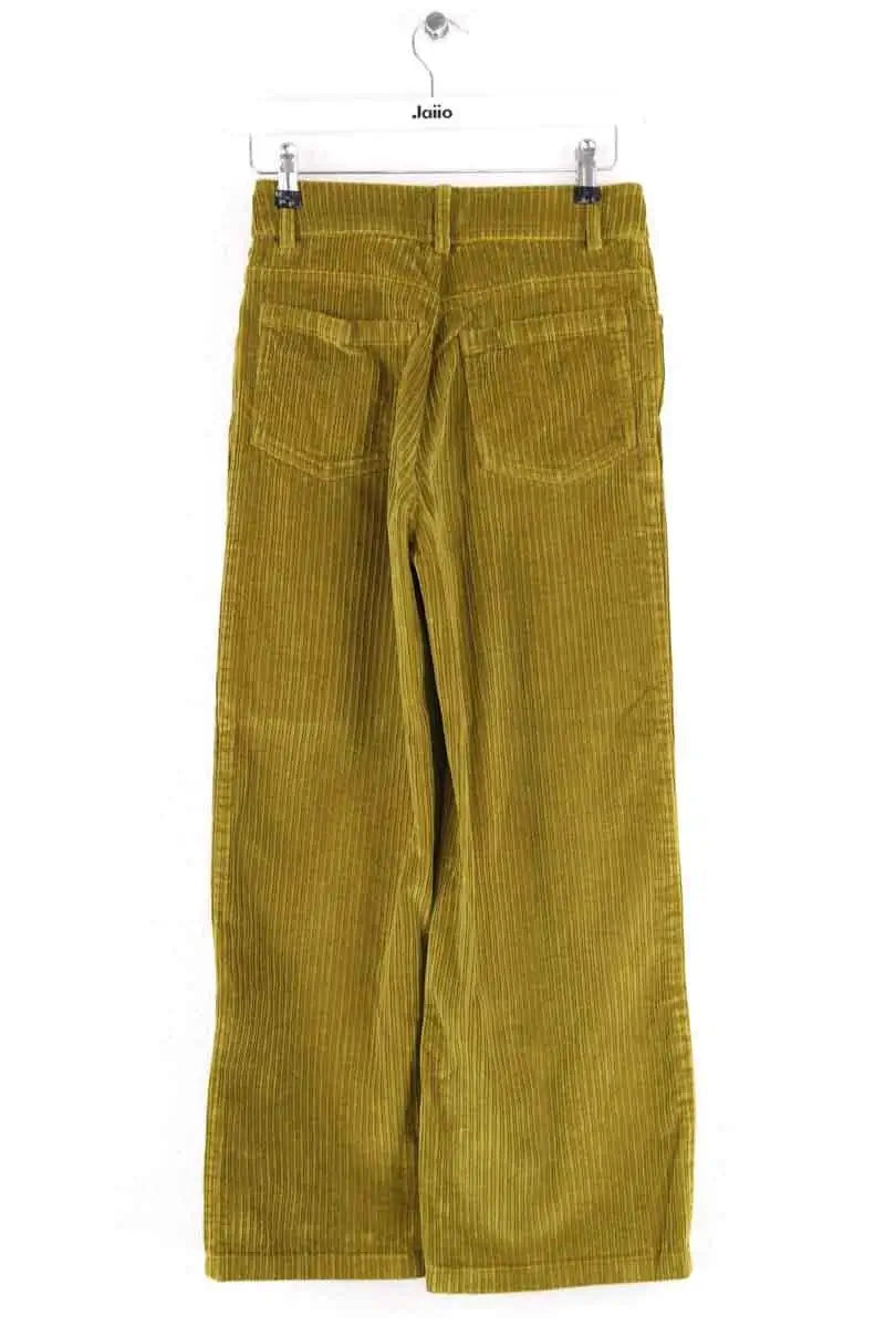Pantalon droit Sézane Kaki en Coton