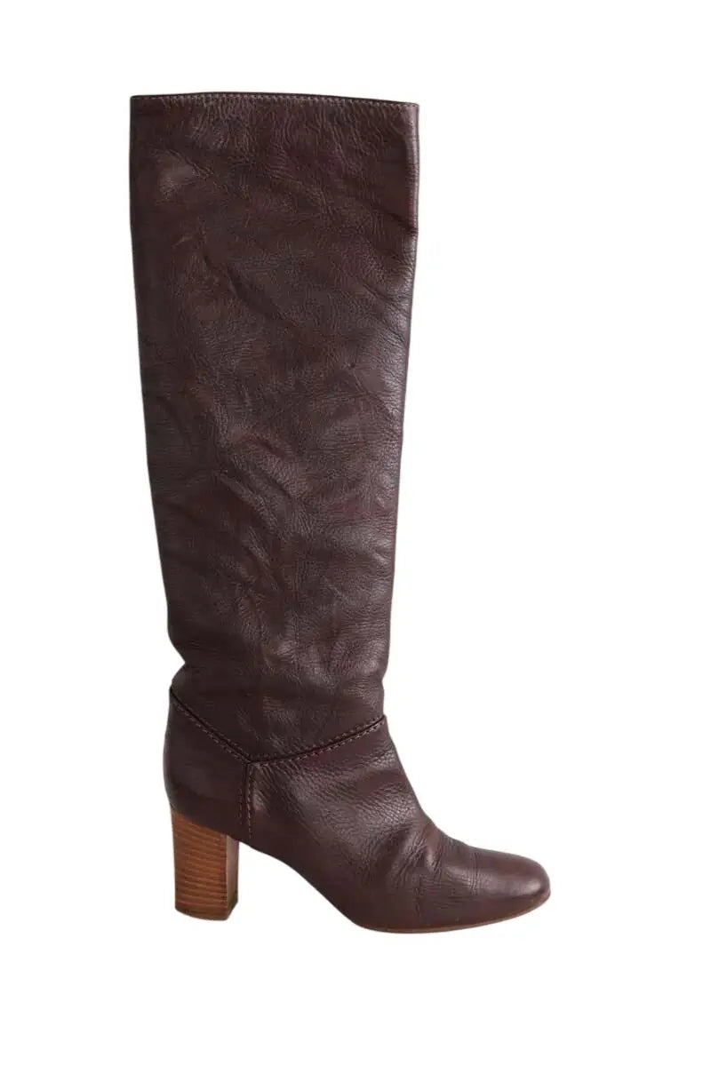 Bottes Chloé Marron en Cuir, taille 38 - Seconde Main