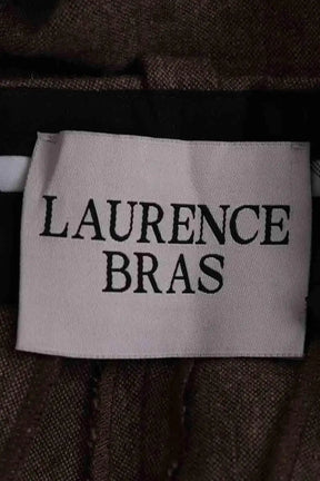 Pantalon large Laurence Bras Marron en Laine