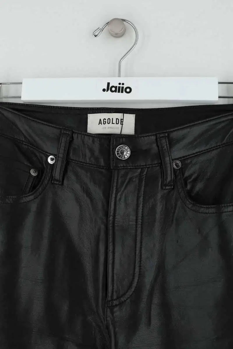 Pantalon droit Agolde Noir en Synthétique